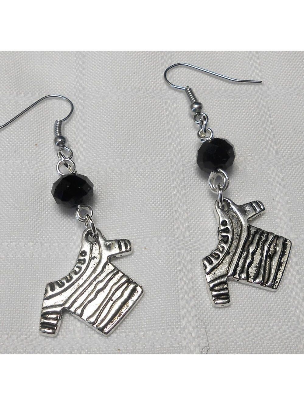 No 1330 Handmade earrings with Tibetan silver charms shirts